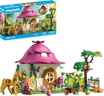 Playmobil PLAYMOBIL Magic Unicorns Feenzuhause - hišica z GOld Unicorn in hlevčkom