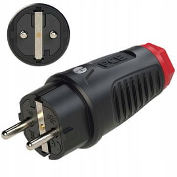 PCE 0512-SR GUMIJASTI VTIČ Taurus2 16A 2P+Z 230V IP54