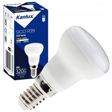 Kanlux SIGO R39 LED žarnica, podnožje E14, 4W, 320lm, 230VAC, 3000K