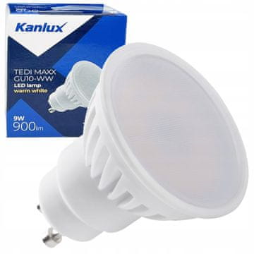 Kanlux TEDI MAXX LED žarnica 9W CW 900lm GU10 podnožje 6000K 230VA