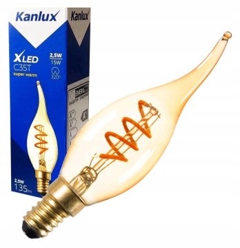 Kanlux Dekorativna LED žarnica E14 1800K 2,5W