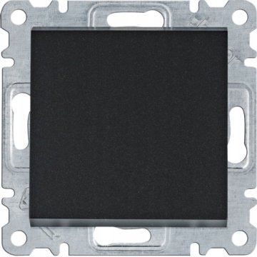 Hager LUMINA enojno stikalo črne barve WL0013