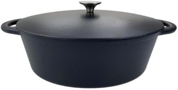 Baumalu Baumalu Gusseisen ovalni pekač, Ø33 cm - mat crna