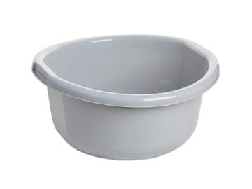 PRAKTYCZNA PLASTIČNA POSODA Z UŠESI 11L SIVA -JAG
