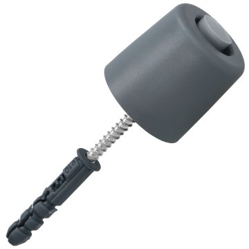 Zamašek za vrata iz gume, siv, 43 mm