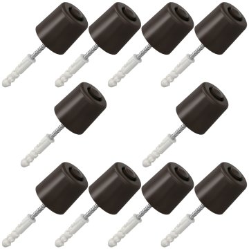 KOMPLET 10 GUMIJASTIH RJAVIH ZAPALOV ZA VRATA 43 MM
