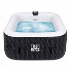 IFS Napihljiv masažni bazen AquaSpa 6P | Black 3D | 185 cm | 2400 W | IFS Tech