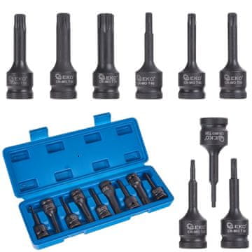 Komplet 9 udarnih ključev torx T20-T70 CR-MO (15)