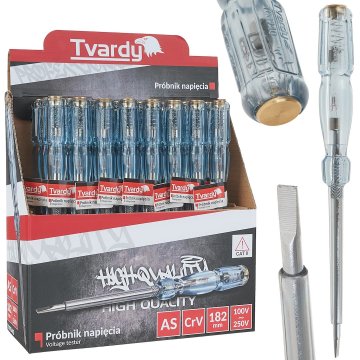 Tvardy Tester napetosti 182 mm 100-250V - razstavna škatla (24/360)