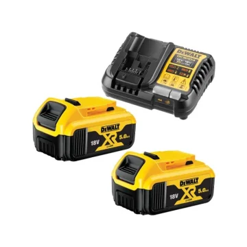 DeWalt komplet za polnjenje + 2 bateriji s kapaciteto 5,0 Ah