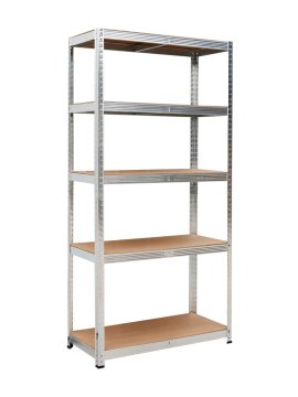awtools skladiščni regal 5 polic 200x90x40 nosilnost 200 kg hitra montaža z vtisnjenim sistemom 4,0 mm