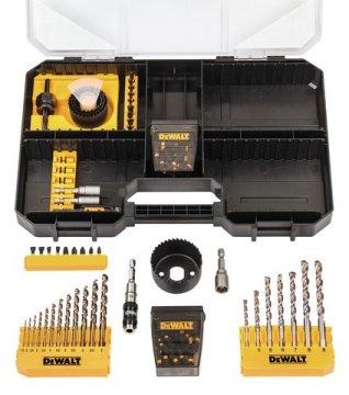 DeWalt komplet dodatne opreme 1/4": svedri, luknjaste žage in nastavki DT70620T-QZ, 100 kosov