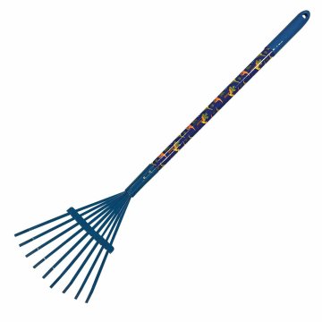 Floraland Kovinske grablje za metlo, leseno/PVC držalo 75 cm
