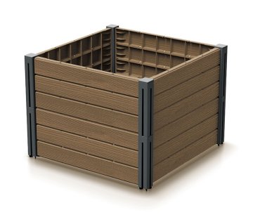 Vrtna gredica Base Planet 61,8x61,8x46 cm rjava
