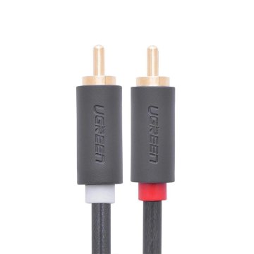 Ugreen Ugreen avdio kabel 2RCA (moški) na 2RCA (moški), 1 m - siv