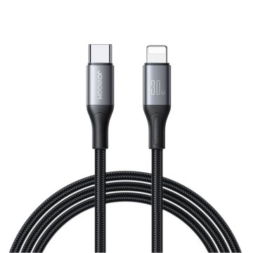Joyroom Kabel Joyroom Flash Series za hitro polnjenje USB-C na Lightning 30W, 1m - črn