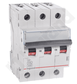 LEGRAND Odklopnik 3P D 32A 6kA AC S303 TX3 403758