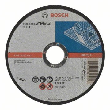 Bosch KOVINSKI DISK 125 mm x 1,6 mm x 22 mm STANDARDNI ZA KOVINO