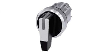 Siemens 3-pozicijsko stikalo 22 mm črno/belo, vzmetno, IOIO, osvetljeno, IP69k, SIRIUS ACT 3SU1052-2CM60-0AA0