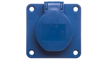 PCE Vtičnica za ploščo 10/16A 2P+Z 230V /70x70/ modra 108-7b