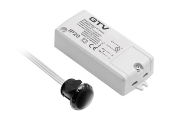 GTV Dvostopenjsko brezkontaktno stikalo za razsvetljavo, maks. 500 W, AC 220–240 V, 50/60 Hz, IP20, črn senzor AE-WBEZDC-10S