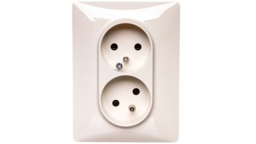 LEGRAND VALENA LIFE Dvojna vtičnica 2P+Z z roletami krem barve 753286