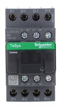 Schneider TeSys Deca kontaktor 25A AC1 4P 24V DC 1NO 1NC LC1DT25BD