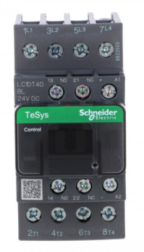 Schneider TeSys Deca kontaktor 40A 4P 24V DC 1NO 1NC LC1DT40BL