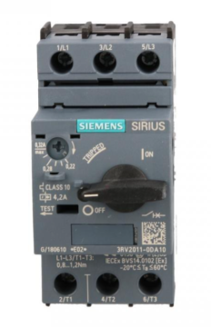 Siemens Motorno odklopnik 3P 0,09 kW 0,22–0,32 A S00 3RV2011-0DA10