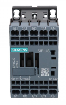Siemens Močnostni kontaktor 12A 4P 24V DC 0Z 0R S00 3RT2317-2BB40