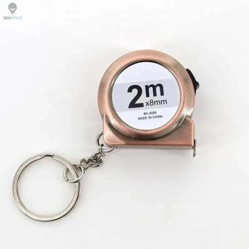 KJB Žepni izvlečni meter z obeskom za ključe, 2 m, bronaste barve