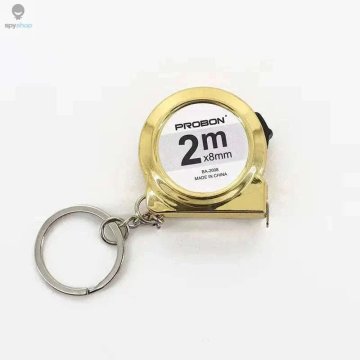 KJB Žepni izvlečni meter z obeskom za ključe, 2 m, zlate barve