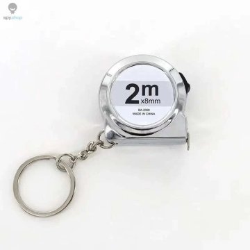 KJB Žepni izvlečni meter z obeskom za ključe, 2 m, srebrne barve