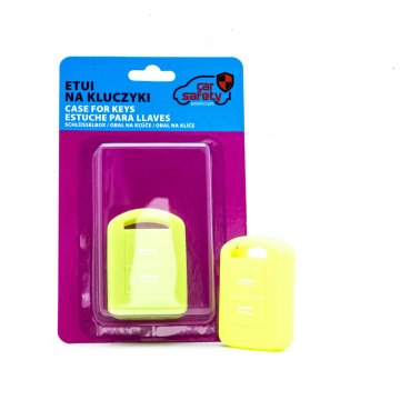CARSAFETY Silikonski ovitek za ključ NEON ZELENA za Opel