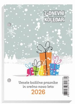 PIGO Vložek za namizni koledar pleksi tedenski 10x14 2027