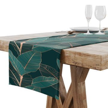 NAMIZNI TEKNIK MAT GLADEK 40x220 ZLATO ZELENI LISTJI 003