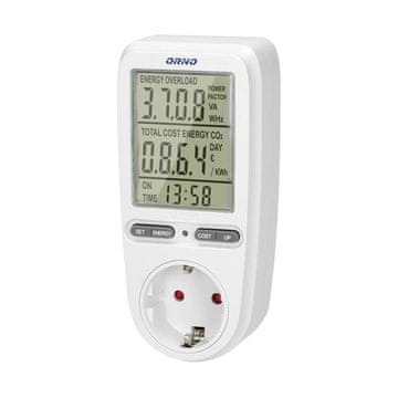 Orno Vatmeter, kalkulator energije z LCD zaslonom OR-WAT-435(GS) schuko