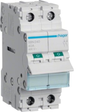 Hager SBN240 40A 2P jevo odklopno stikalo
