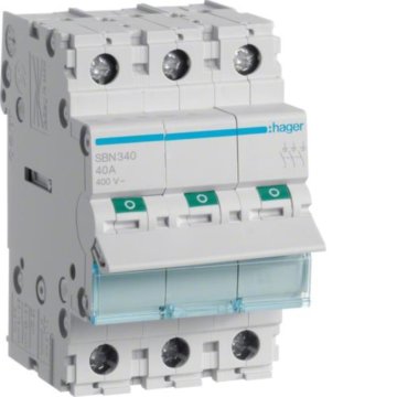 Hager SBN340 40A 3P jevo odklopno stikalo