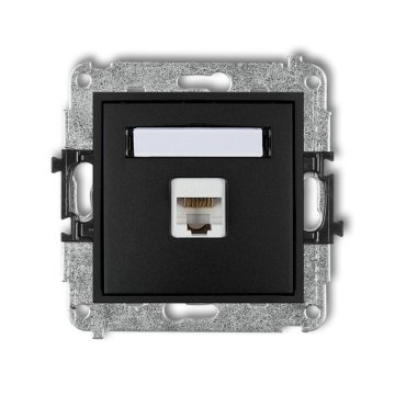 Mini mat črna - računalniška vtičnica 1xRJ45, kat. 5e - 12MGK-1