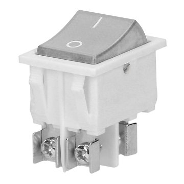 Orno Osvetljeno preklopno stikalo, prozorna tipka, belo ohišje, 20(10)A / 250V