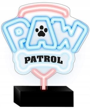 Neolia LED neon na podstavku Paw Patrol PAW nočna svetilka OW logotip