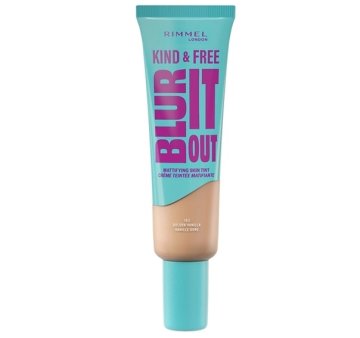 Rimmel Kind & Free Blur It Out matirajoči tekoči puder odtenek 163 Golden Vanilla 30 ml