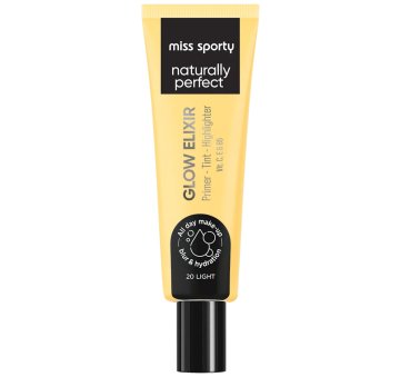 Osnova - tonirana krema-posvetlitvena 3v1 Miss Sporty Glow Elixir 20 Light