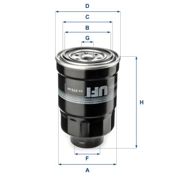 UFI FILTER GORIVA - NISSAN ALMERA 2.2TD/ PATROL 3.0TD/ PICK-UP 2.5DI 03>