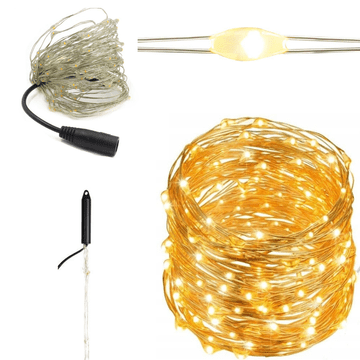 33 Angelske žične lučke za lase 300 LED topla svetloba TG38879-2