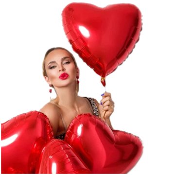 33 Rdeč folijski balon s srcem, helijev srček TG66235-2