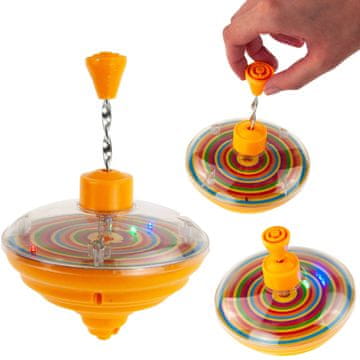 33 Vrtavka z LED lučko, barvita, tradicionalna, vrteča se TG67317