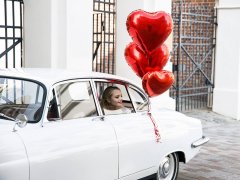 33 Rdeč folijski balon s srcem, helijev srček TG66235-2