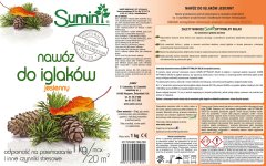 33 Jesensko gnojilo za iglavce SUM65 optimalna sestava granul Sumin 1 kg